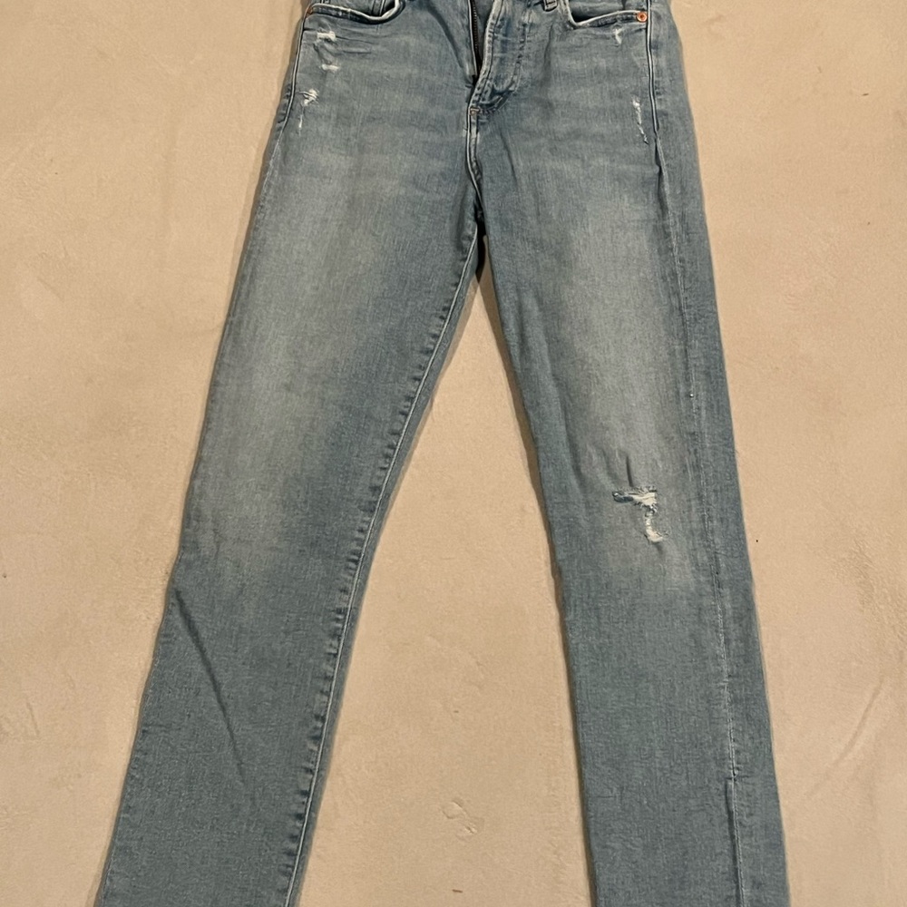 Citizens Of Humanity Blue Straight Leg Jeans SZ 23 Olivia Crop